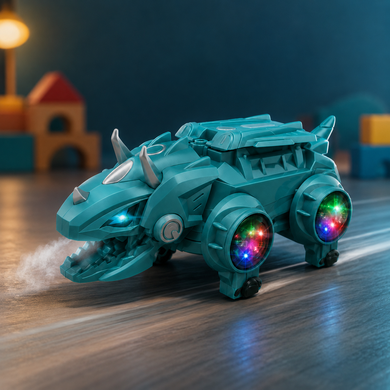 DinoBru Transforming Spray Dinosaur Car | Little Crew, Bru!