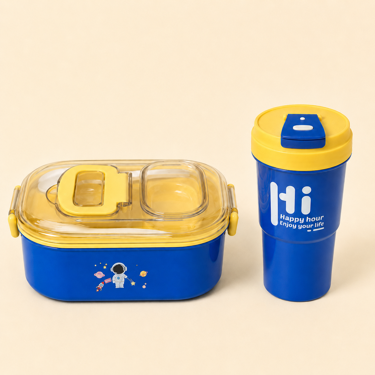 Little Crew Durable Lunch Clip-lock & Sip Set