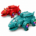 DinoBru Transforming Spray Dinosaur Car | Little Crew, Bru!